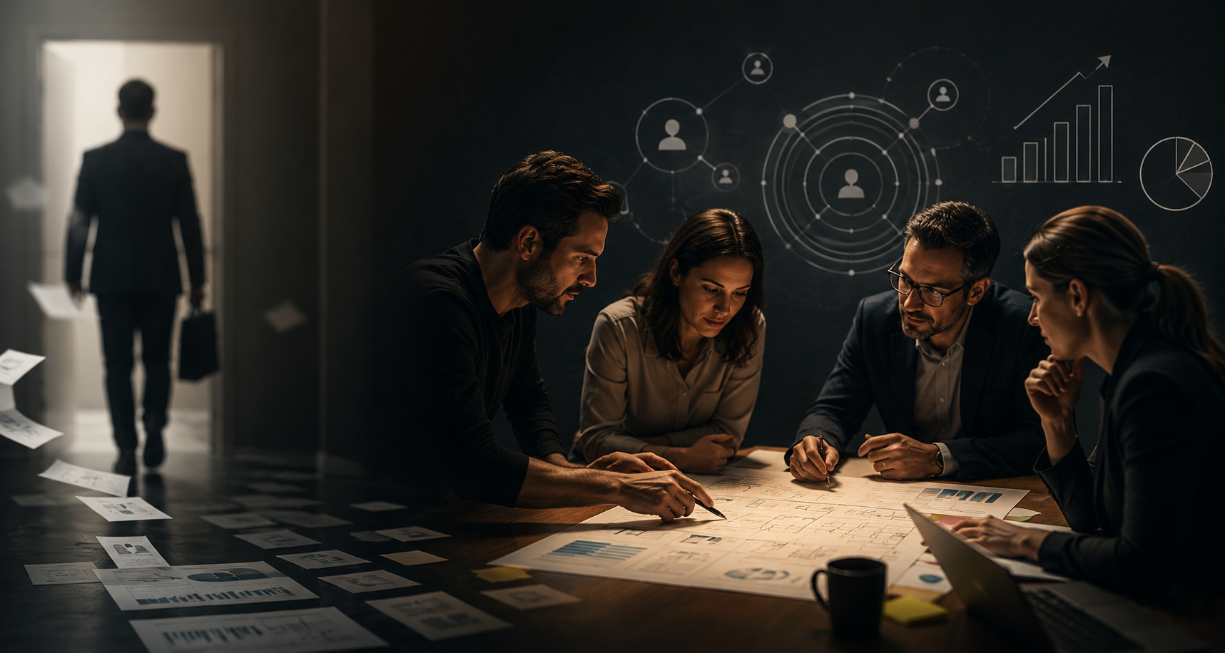 Embedded strategy partner staying with a business team beyond consulting